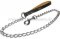 Dog chain leash with Nappa padded leather handle