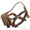 Noble Leather Dog Muzzle with Spikes buy
