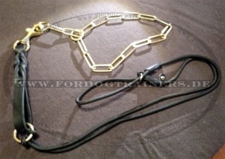 Fordogtrainers Kette Halsband aus Messing