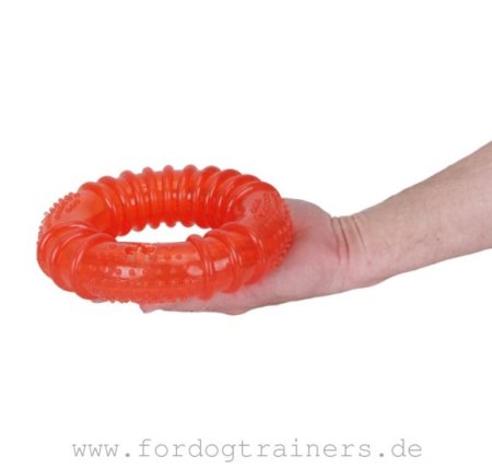 Großer Leckerlis Verteiler aus Gummi in Bagel Form