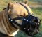 Amstaff Leather Dog Muzzle with Perfect Ventilation