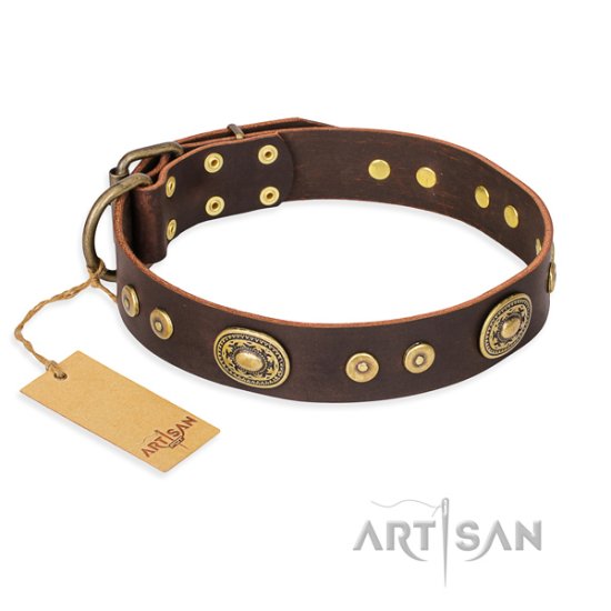 Luxus Hundehalsband aus Echtleder von FDT Artisan