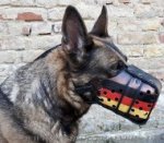 Exklusiver Hundemaulkorb für Schäferhund mit Deutscher Flagge