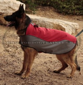 Dog Coat Nylon, Waterproof with Fleece Inside!