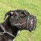 Hundemaulkorb Leder für Cane Corso mit Stacheldraht Design