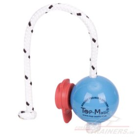 Blauer Mini Fun Ball mit MAXI Power-Clip von Top-Matic Trainingssystemen