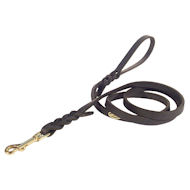 Show leather dog leash 10 mm