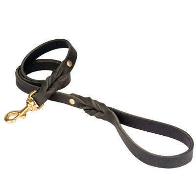 Handcrafted leather dog leash for walking/tracking, 20mm