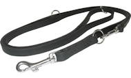 Leather dog leash with with STAINLESS STEEL snap hooks 13 mm