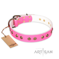 "Pink Pleasure" FDT Artisan elegantes Halsband aus rosa Leder "Pink Pleasure" FDT Artisan elegantes Halsband aus rosa Leder