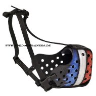 Leather dog muzzle "France"