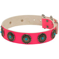 Exklusives Rosa Hundehalsband Leder Online
bestellen