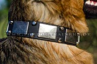 Leather dog collar for Large German Shepherd