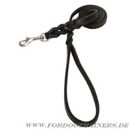 Leather Dog Leash, Braided from Hand