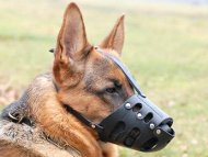 German Shepherd everyday leather dog muzzle M11