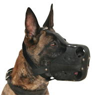 Neue Maulkorb Leder Klassik Optimale Belüftung für Malinois