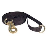 Police tracking dog leash with massive solid brass snap 6 foot