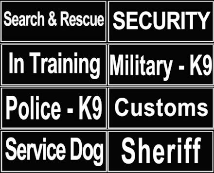 Logos für K9 H17 Hundegeschirr aus Nylon