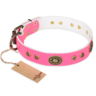 Rosa Halsband "Pink Pearl" in Designerausführung FDT Artisan Rosa Halsband "Pink Pearl" in Designerausführung FDT Artisan