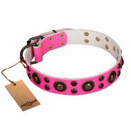 Rosa Halsband aus Leder "Pink of Perfection" FDT Artisan Rosa Halsband aus Leder "Pink of Perfection" FDT Artisan