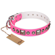 Rosa Leder Hundehalsband "Pink dream" FDT Artisan Rosa Leder Hundehalsband "Pink dream" FDT Artisan