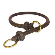 Dobermann Dressur Halsung aus Leder, Exklusive runde Leder Dobermann Dressur Halsung aus Leder, Exklusive runde Leder