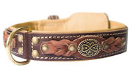 Doberman Padded Handmade Leather Dog Collar