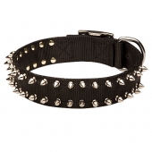 Hundehalsband aus Nylon mit Spikes