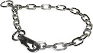 Training Dog Collar steel extra long links with snap hook