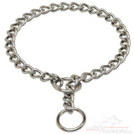 Steel Chain Collar chrome-plated for Dogs Education and Training