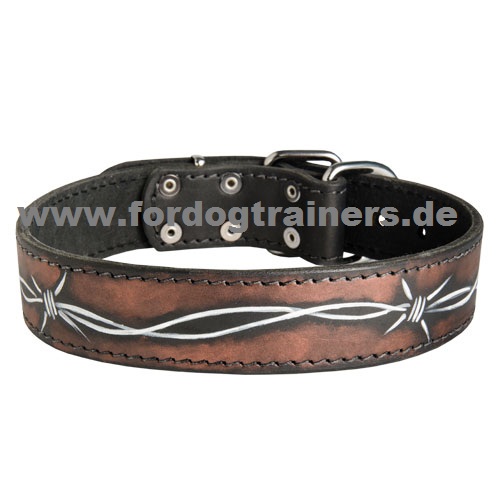 Sennenhund Designer Lederhalsband