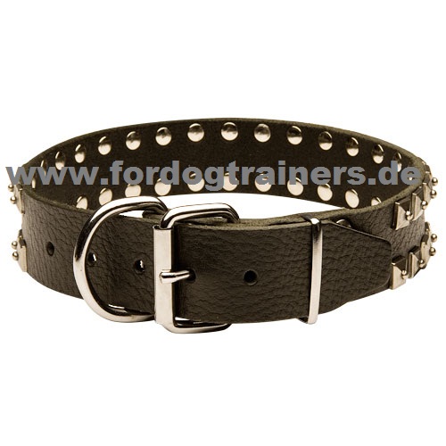 Perculiar leather collar