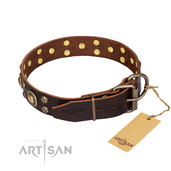 Bordeaux Dogge Lederhalsband