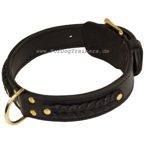 Halsband für Hund mit Flechten Design