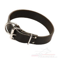 Handmade leather dog collar 5 cm