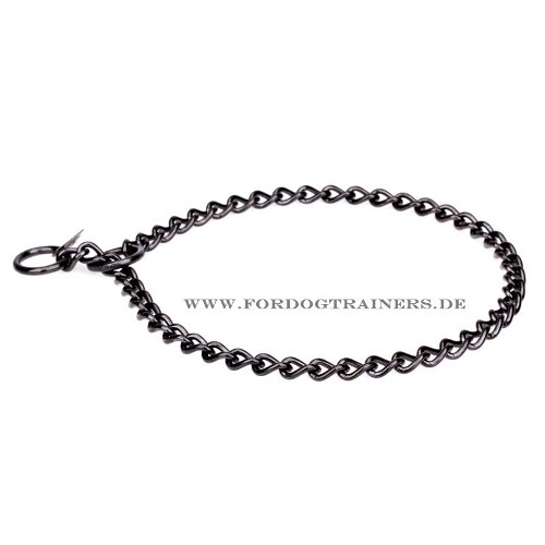 Buy Fur saver dog collar black steel