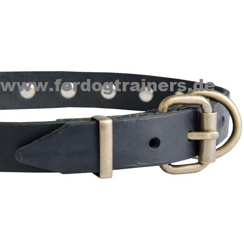 feines
Leder Halsband für Bandogge