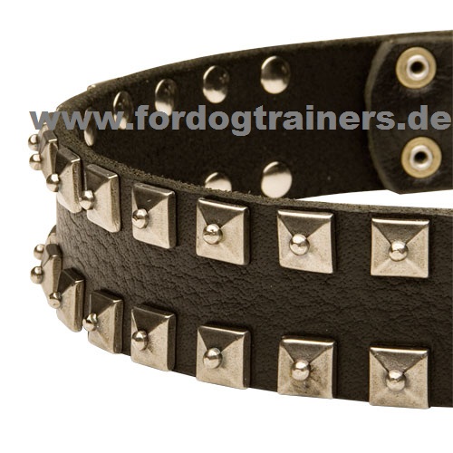 Caterpillar style leather collar