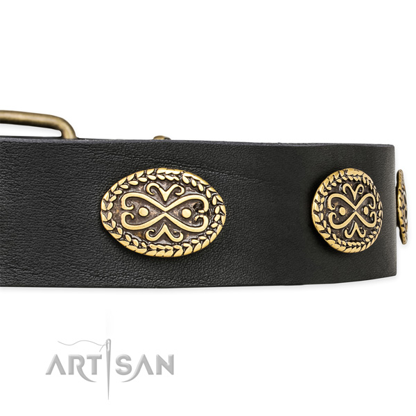 FDT Artisan schwarzes Lederhalsband