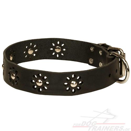 Hundehalsband mit Blumen