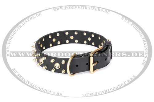 handverziertes Leder Hundehalsband