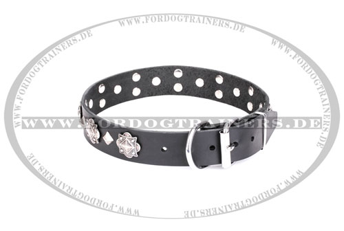  Leder Hundehalsband, handgeschaffen