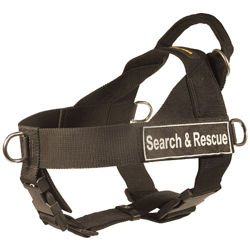 search and rescue dog harness, adjustable