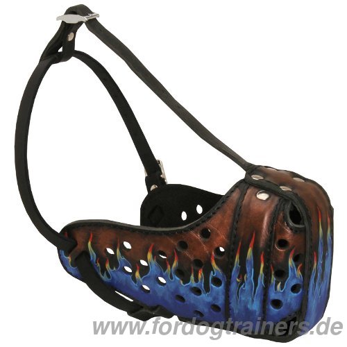 Dog
muzzle with uick release buckle