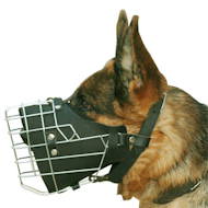 Fully padded hard dogs working wire muzzle for German Shepherd