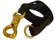 Police tracking dog leash with massive solid brass snap 6 foot