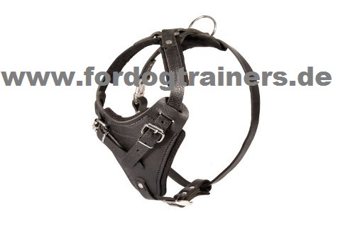 Protection,Attack Leather Dog Harness K9 for German Shepherd