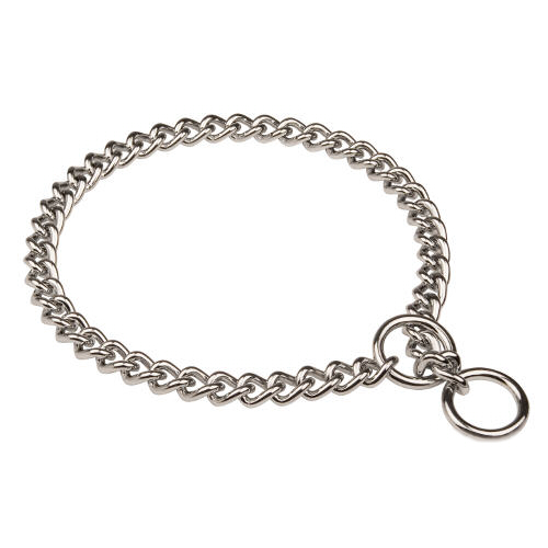 Hund Halskette mit runden Gliedern aus Stahl verchromt kaufen - zum Schließen ins Bild klicken