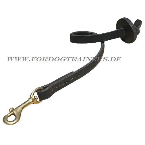 Super-Grip short professional leather dog leash