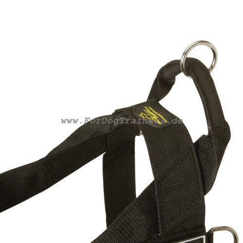 Dog Harness of Nylon for American Pitbull with Velcro Logos